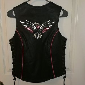 Women's leather vest.